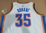 NBA 35 Durant OKC Thunder Maillot blanc imprimé